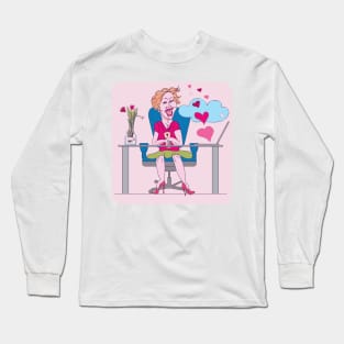 Working from home with love Long Sleeve T-Shirt